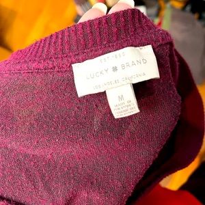 Lucky Brand V-Neck Sweater - Burgundy - Women’s Size Medium